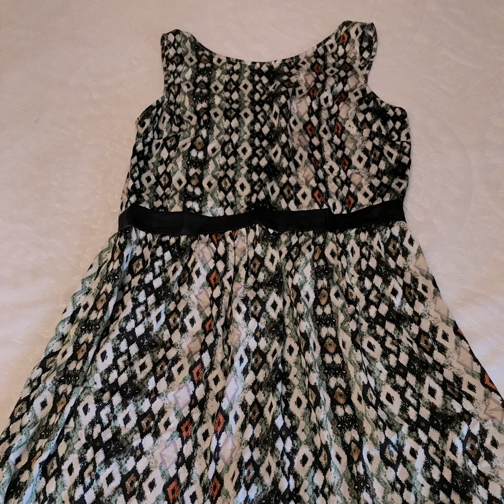 Snake print satin dress